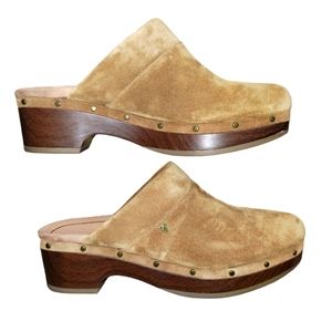 COPY - Vionic 7  Kacie clogs suede slip on platform comfort shoes like new!